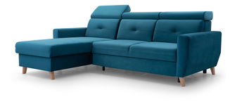 Rohová sedací souprava Sanfew (tyrkysová) (L)