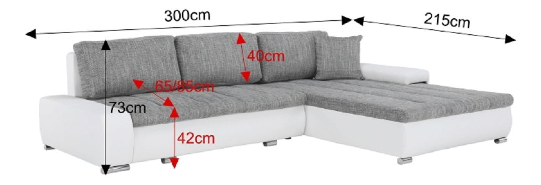 Rohová sedací souprava Tolba (L)