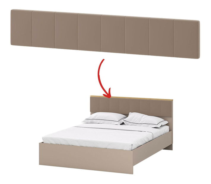 Manželská postel 160 cm Indices (taupe + dub kamenný)