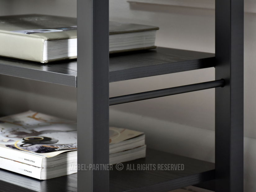 TV stolek/skříňka Elena (černé dřevo + černá)