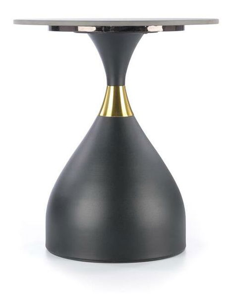 Konferenční stolek Suena (mramor černý + černá + zlatá)