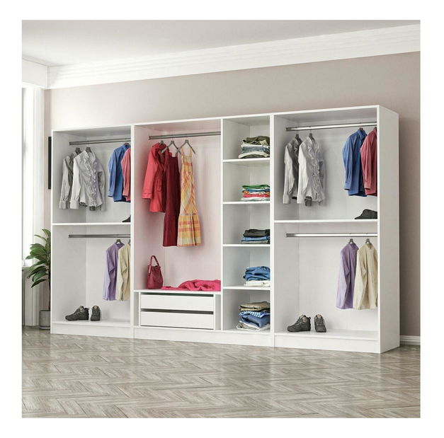 Šatní skříň Kalia 3822 (bílá)