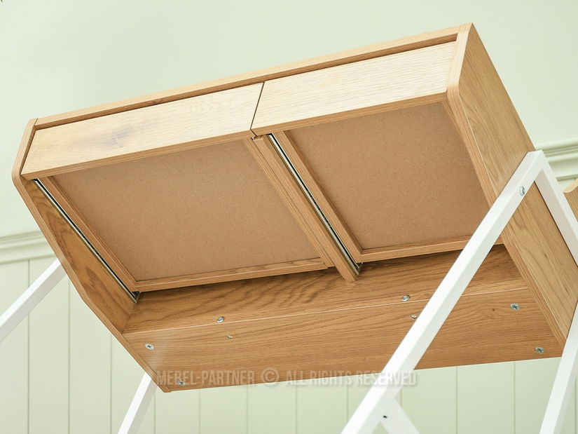 PC stolek Borge (dub + bílá)