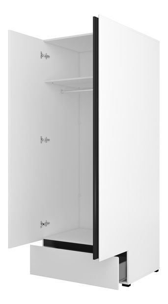 Šatní skříň Crossroad S18 (bílá + černá)