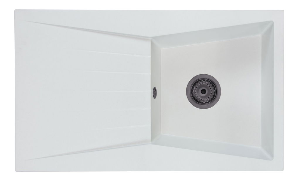 Kuchyňský dřez Ragod (bílá) (bez otvoru pro baterii) (L)