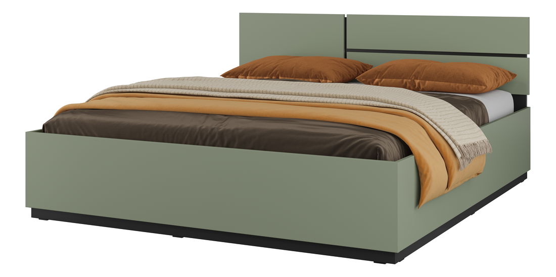 Manželská postel 180 cm Crossen (zelená)