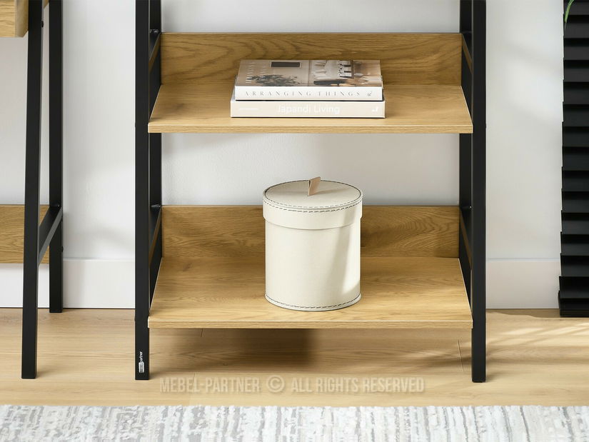 Regál s pc stolkem Reino (černá)