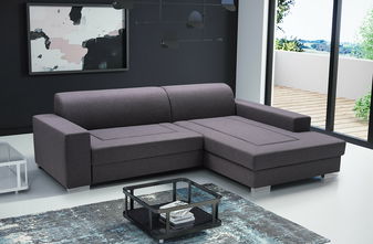 Rohová sedací souprava Malik (tmavě šedá) (P)