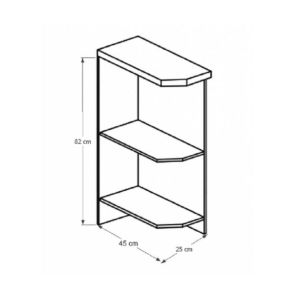 Dolní kuchyňský regál D25PZL Sillina (bílá)