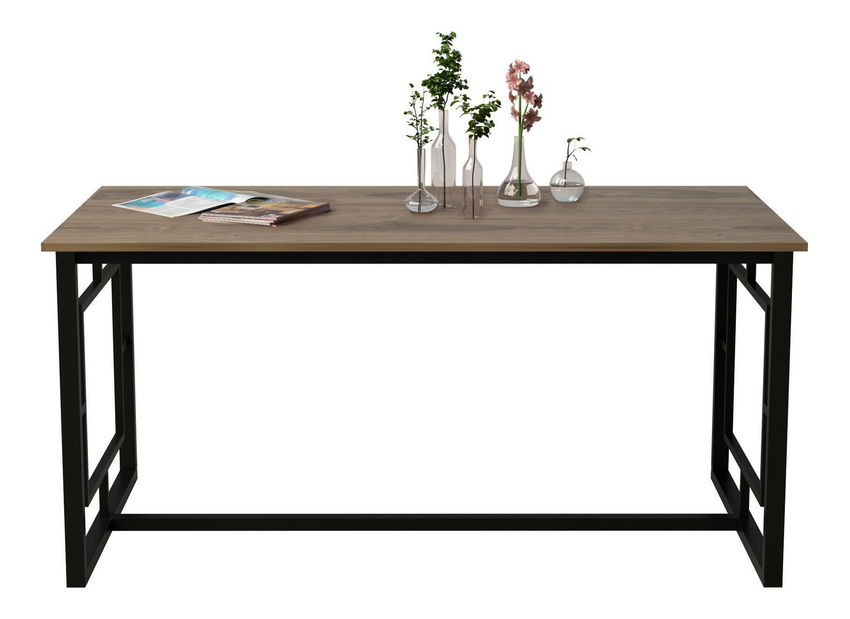 Jídelní stůl Allien (pro 6 osob) (ořech + černá)