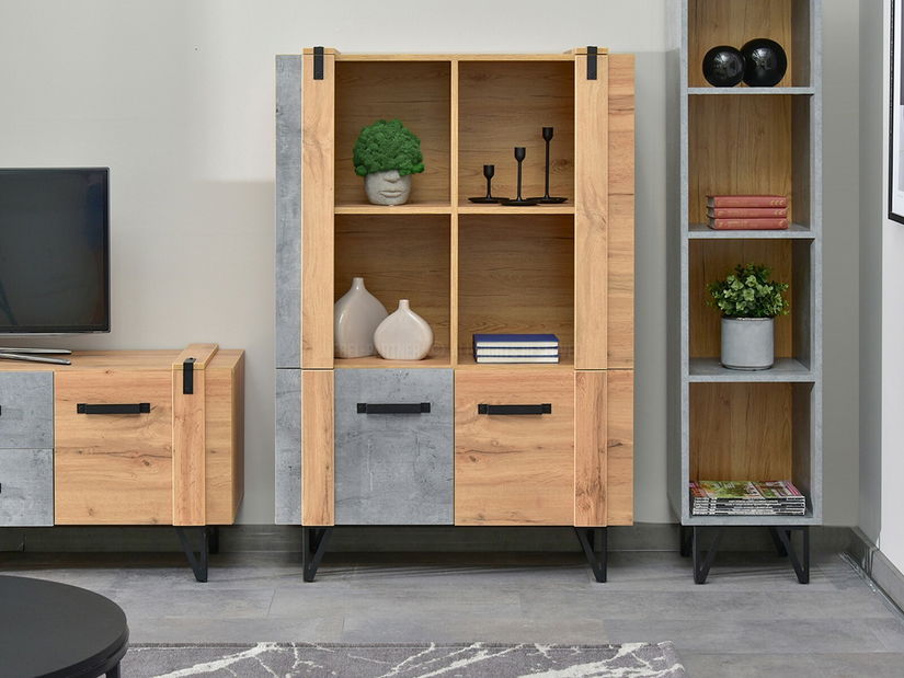 Obývací stěna Subrayado 02 (dub + černá)