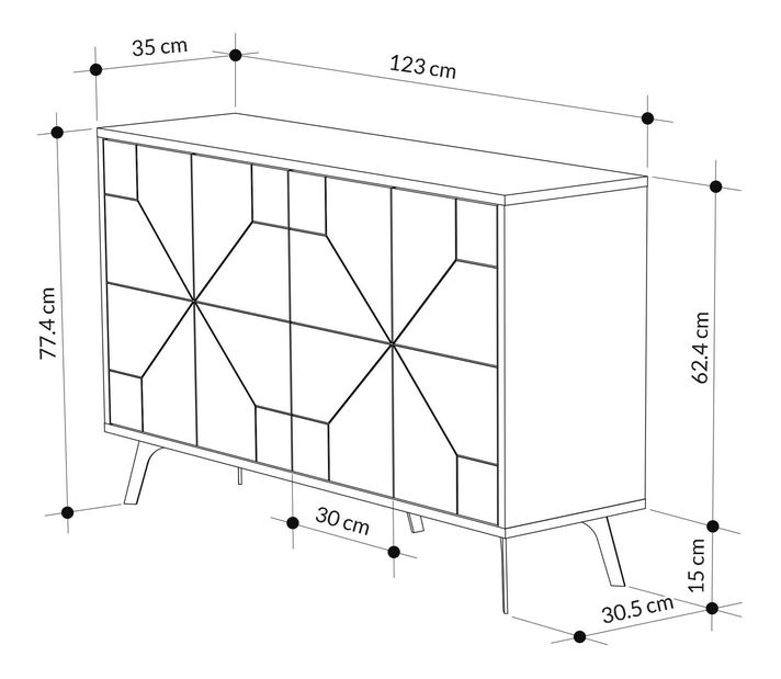 Skříňka Duben 1 (Hiteak)