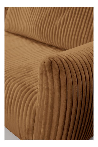 Rohová sedací souprava Alondra (hnědá velbloudí) (L)