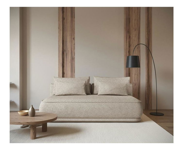 Pohovka třísedačka Lesanna (béžová + černá)