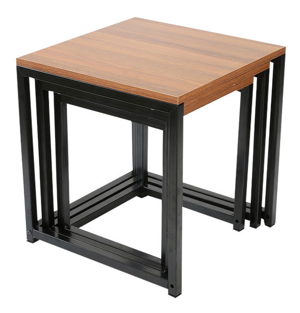 Set 3 ks konferenčních stolků Hustler Typ 3 (ořech + černá)