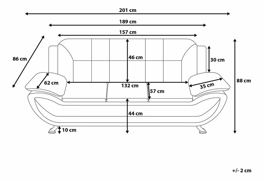 Pohovka Leyton (černá)