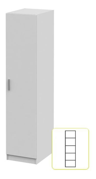 Policová skříň Izetta Typ 1 (bílá)