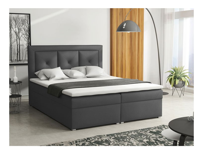 Manželská postel 160cm Koala (tmavě šedá)
