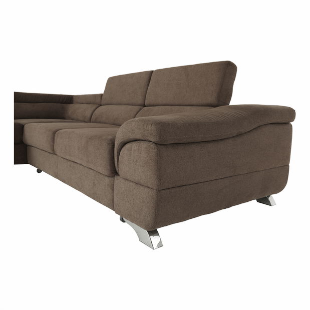 Rohová sedačka Lyng (hnědá) (L)