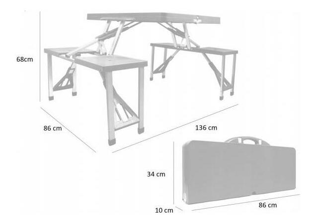 Kempingový stůl Konor (hliník)