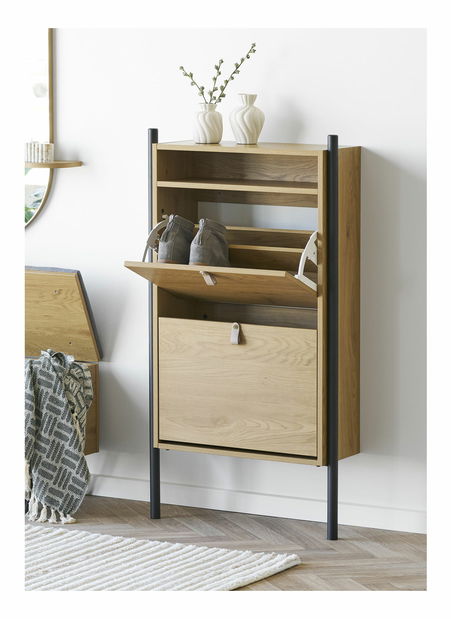 Skříňka na boty Basilina 3 (přírodní)