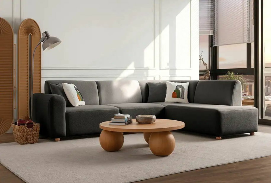 Rohová sedačka Slota (antracit) (P)