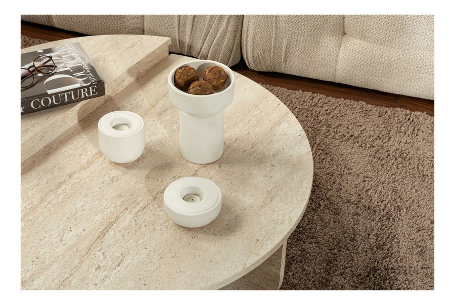 Konferenční stolek Oronerro 1 (travertin + mramor)