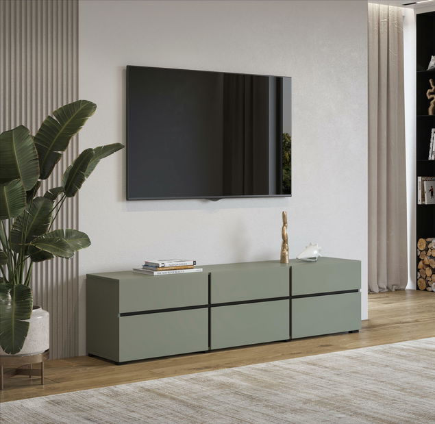 TV stolek/skříňka Crossroad G41 (borovice zelená + černá)