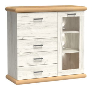 Vitrína Kenny 08 (craft bílý + craft zlatý)