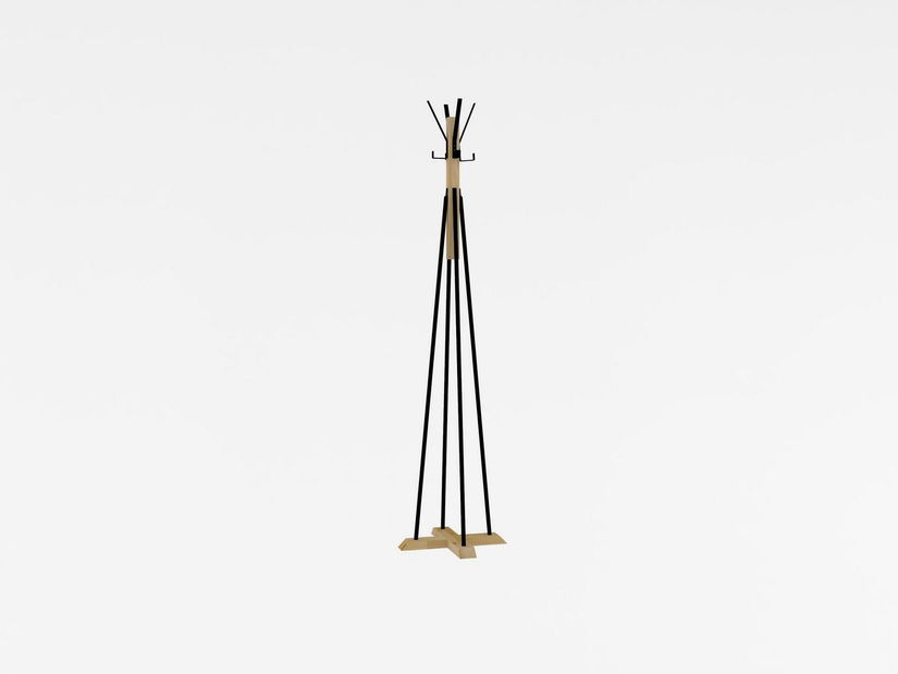 Věšák Fonda (dub + černá)