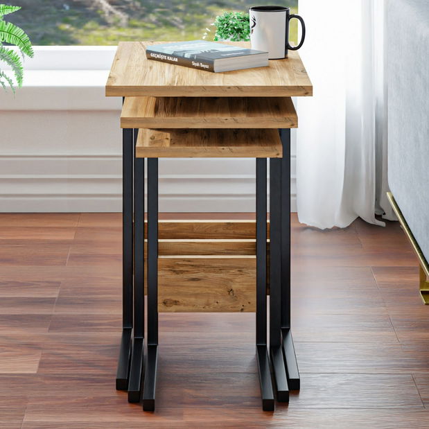 Set konferenčních stolků Zigmund (Borovice atlantic)