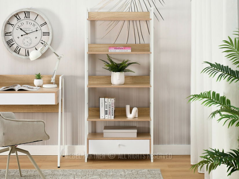 Regál Luca (sonoma + bílá)