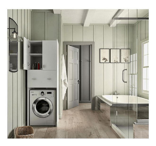 Hluboká skříňka nad pračku Nariel typ 9 (bílá)