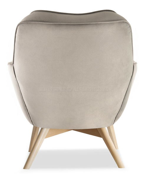 Designové křeslo Merch (béžová + bílá)