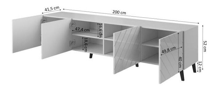 TV stolek Alexander (bílá)