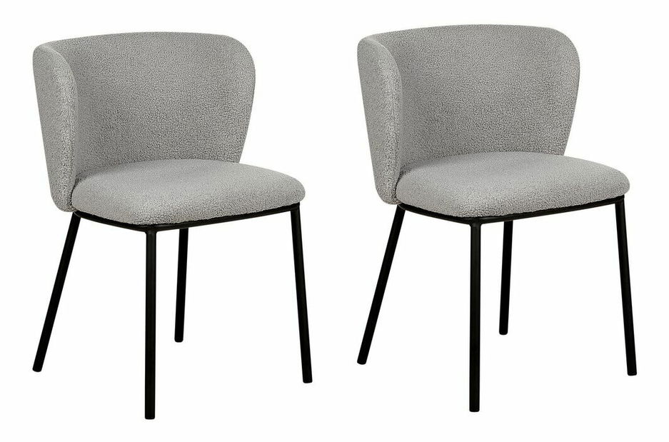 Set 2 ks jídelních židlí Minik (šedé buklé)