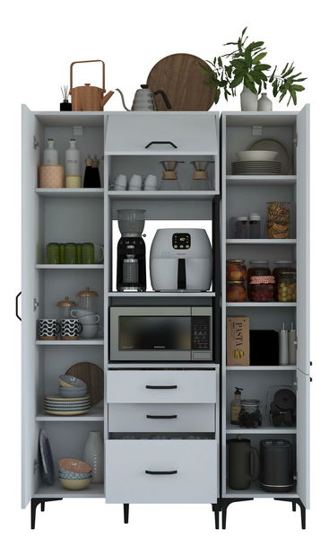 Set kuchyňských skříněk Jenaretta 18 (bílá + černá)