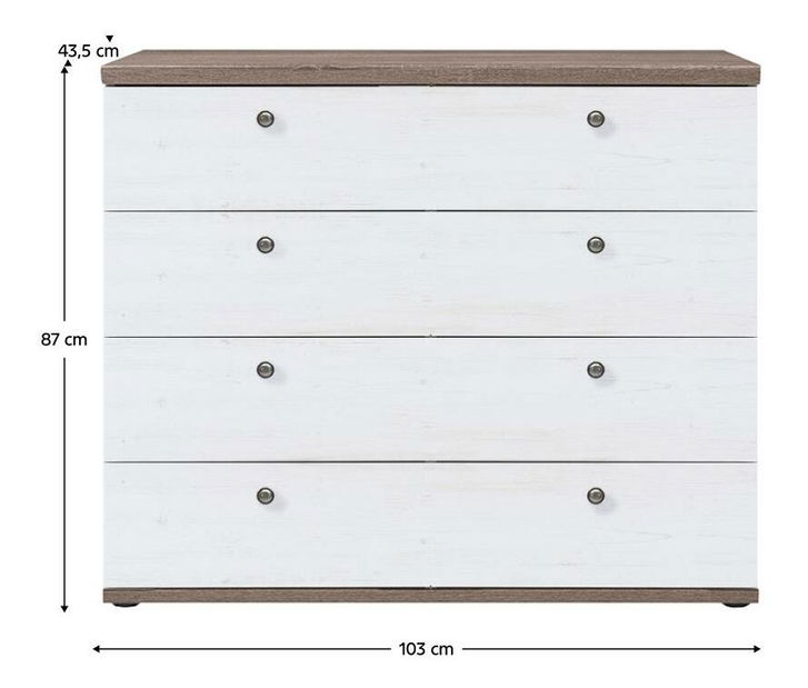 Komoda Telegrafo 2 (borovice canyon + dub sonoma truflový)