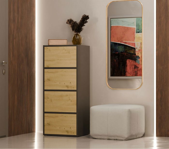 Skříňka Afoctera 1 (antracit + dub artisan)