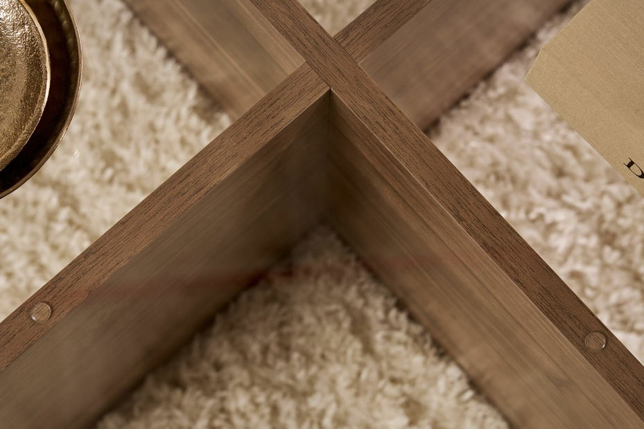 Konferenční stolek Aorte (ořech + sklo)