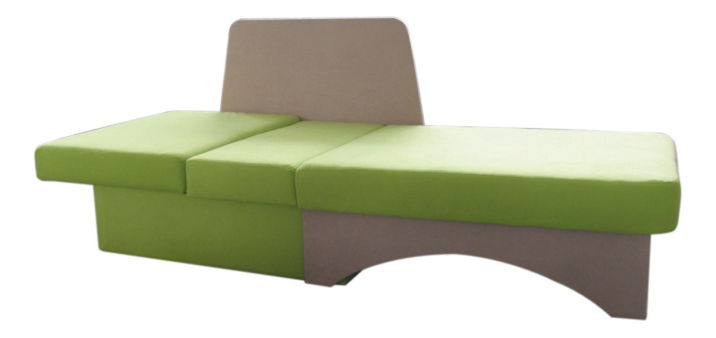 Dětská pohovka Kuboš hnědá + béžová (L)