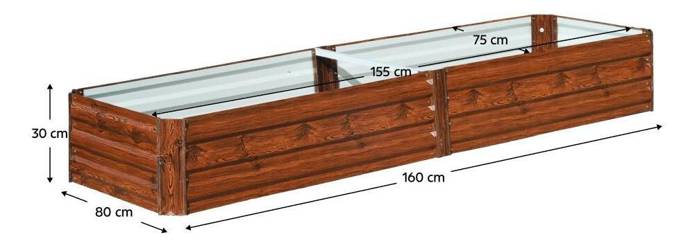 Vyvýšený záhon 7 Naipes (hnědá)