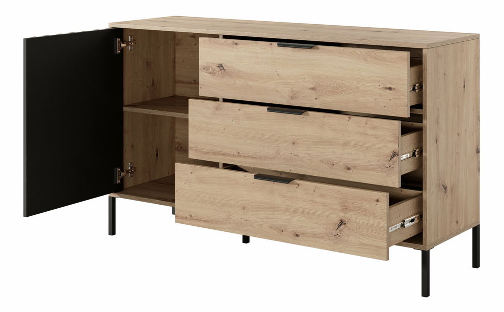 Komoda Tallin 138 (dub artisan + antracit)