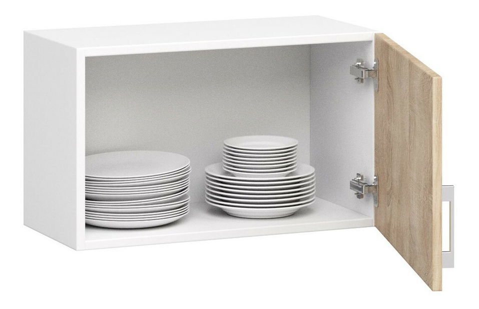 Horní kuchyňská skříňka Lula w60ok (bílá + dub sonoma)