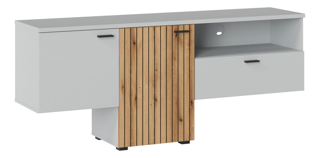 TV stolek/skříňka Veresa F01 (popel + dub coast evoke)