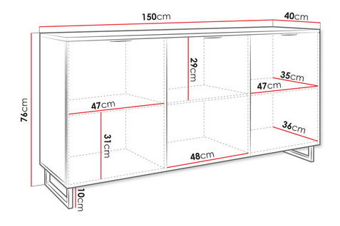 Skříňka Kotoni 3D (grafit + černá) *výprodej