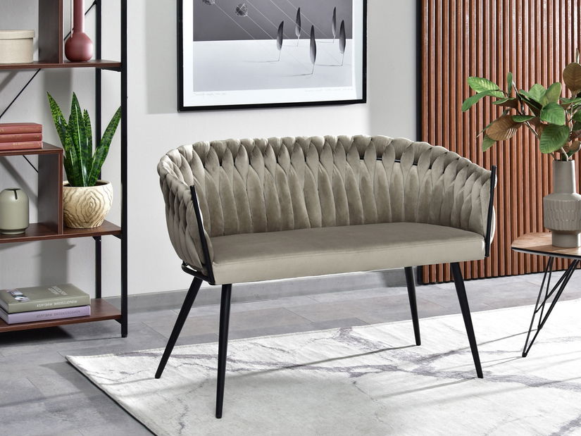 Pohovka dvousedačka Radio (béžová + černá)