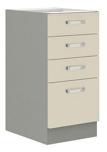 Dolní kuchyňská skříňka Mirjan Multiline 40 D 4S BB (lesk šedý) (výprodej)