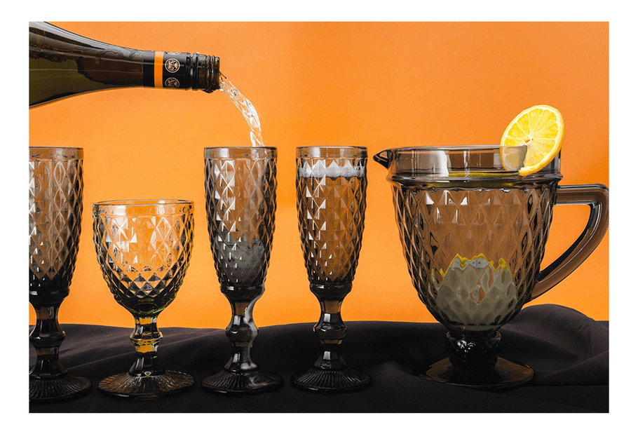 Set 4 ks retro sklenic na šampaňské 150ml Verogas Typ 4 (vícebarevné)