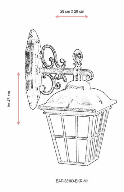 Venkovní nástěnné svítidlo Daryl (hnědá)